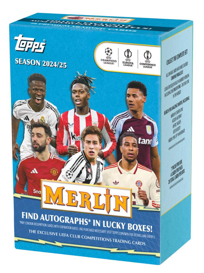 2024/25 Topps Chrome Merlin UEFA Club Competitions Soccer Value Box