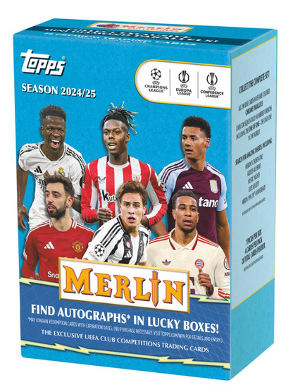 2024/25 Topps Chrome Merlin UEFA Club Competitions Soccer Value Box