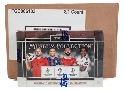 2024/25 Topps UEFA Club Competitions Museum Collection Soccer Hobby 8-Box Case
