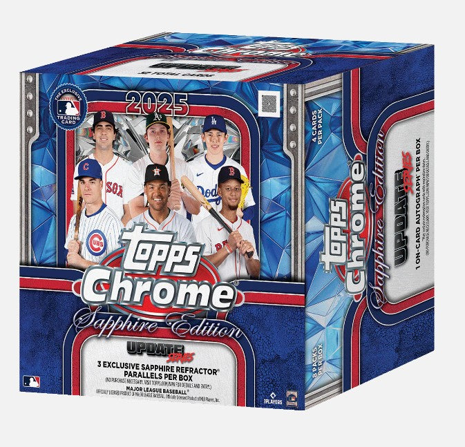 2025 Topps Chrome Update Series Baseball Sapphire Edition Box