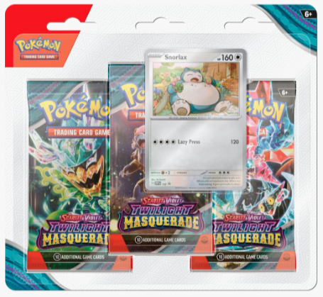 Pokemon Twilight Masquerade 3 Pack Blister [Snorlax]