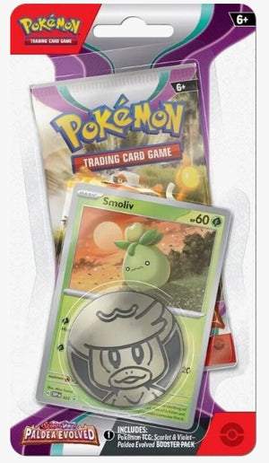 Paldea Evolved Checklane Single Pack Blister [Smoliv or Growlithe]