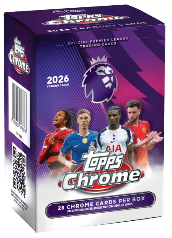 2026 Topps Chrome Premier League EPL Soccer 7-Pack Blaster Box