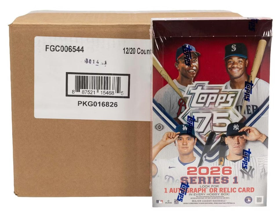 2026 Topps Series 1 Baseball Hobby 12-Box Case