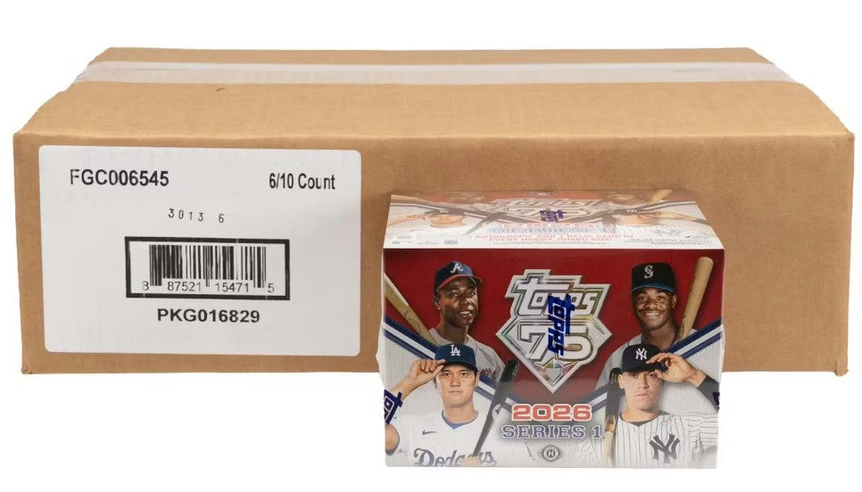 2026 Topps Series 1 Baseball Jumbo 6-Box Case