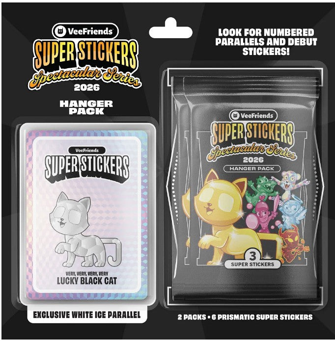 2026 VeeFriends Super Stickers Spectacular Series Hanger Pack (White Ice Parallels) [Random Promo Card]