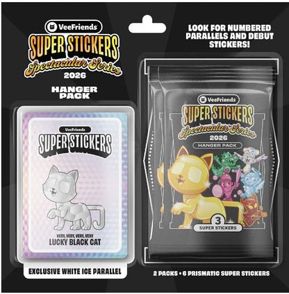 2026 VeeFriends Super Stickers Spectacular Series Hanger Pack (White Ice Parallels) [Random Promo Card]
