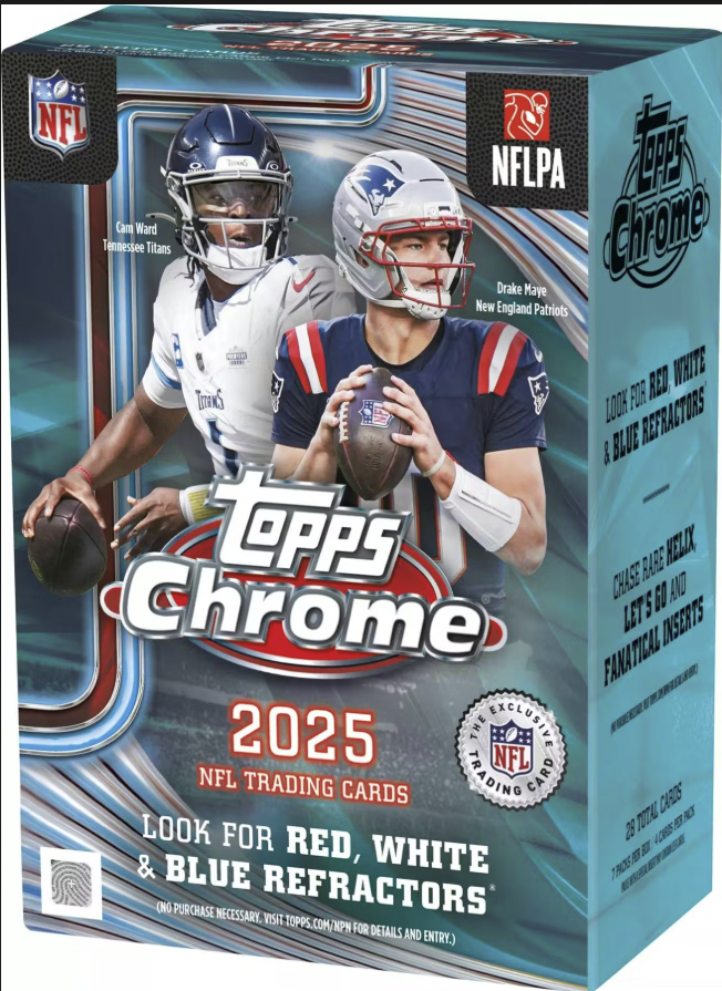 2025 Topps Chrome Football Blaster Box