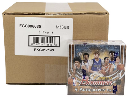 2025/26 Bowman Basketball Hobby Jumbo 8-Box Case (Presell)