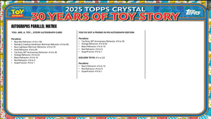 2025 Topps Crystal 30 Years of Toy Story Hobby Box
