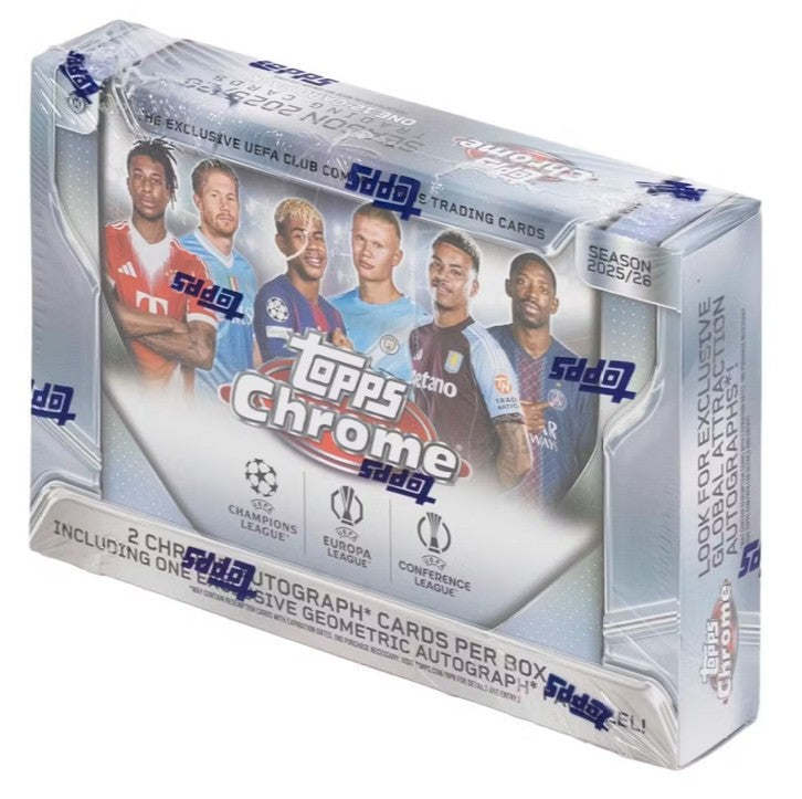 2025/26 Topps Chrome UEFA Club Competitions Soccer Delight Box