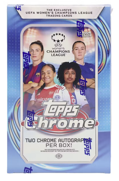 2025/26 Topps Chrome Women's UEFA Champions League Soccer Hobby Box (Presell)