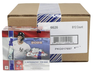 2026 Topps Chrome Baseball Hobby Jumbo 8-Box Case (Presell)