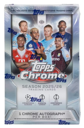 2025/26 Topps Chrome UEFA Club Competitions Soccer Hobby Box