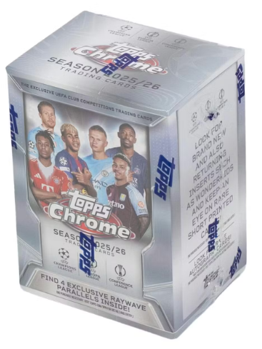 2025/26 Topps Chrome UEFA Club Competitions Soccer Blaster Box
