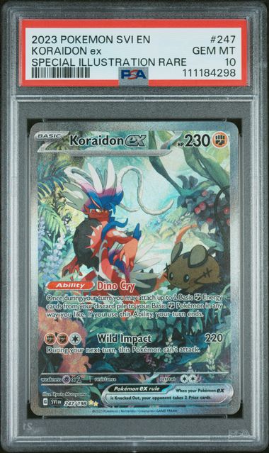 2023 POKEMON SVI EN-SCARLET & VIOLET #247 KORAIDON ex SPECIAL ILLUSTRATION RARE PSA 10