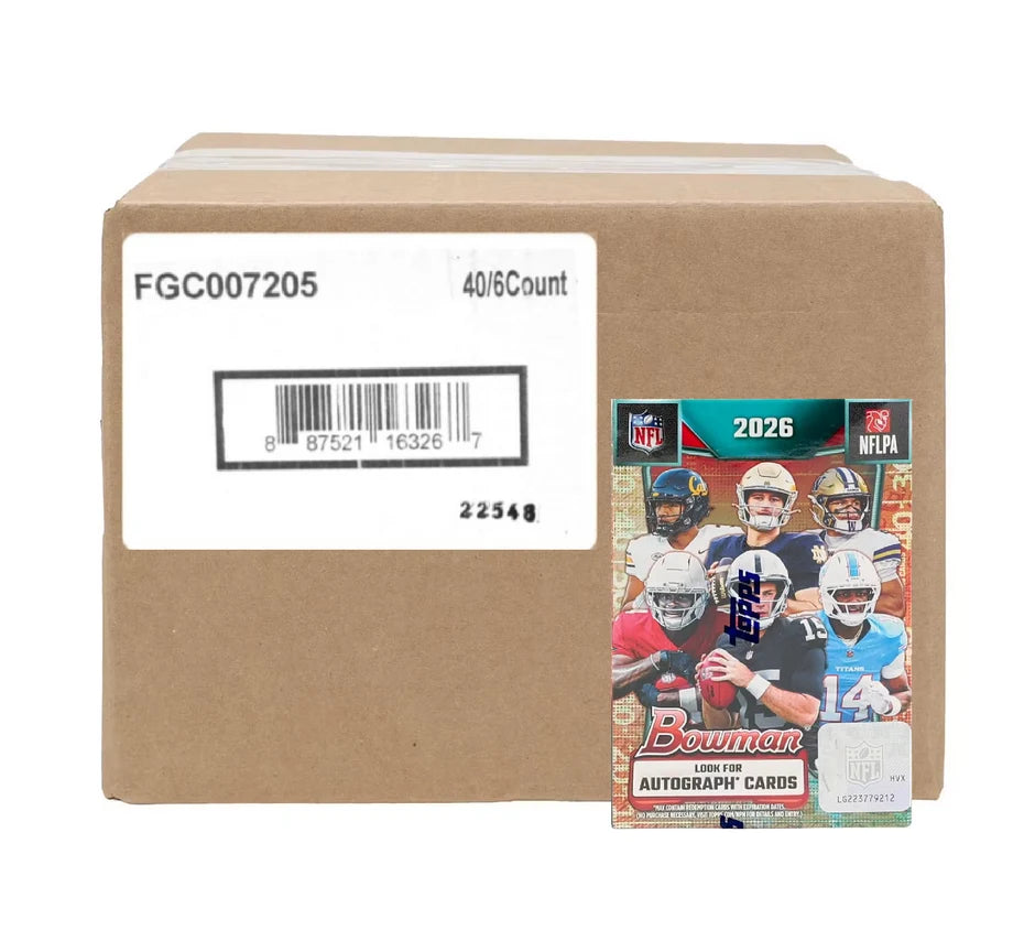 2026 Bowman Football Blaster 40-Box Case