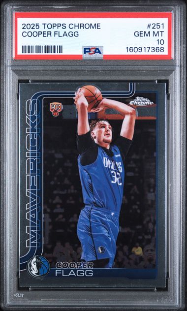 2025 TOPPS CHROME #251 COOPER FLAGG PSA 10