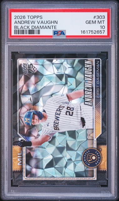 2026 TOPPS #303 ANDREW VAUGHN BLACK DIAMANTE