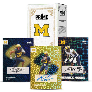University of Michigan Football 2025 Trading Cards - Prime Box (THREE Guaranteed Autograph)