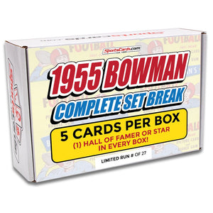 1955 BOWMAN FOOTBALL COMPLETE SET BREAK – 5 CARDS PER BOX! (1) HOFER OR STAR PER BOX!