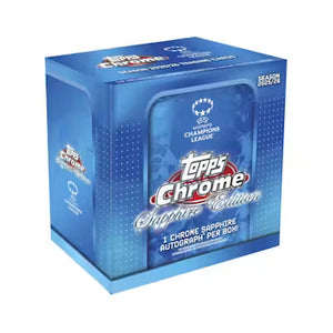 2025/26 Topps Chrome Women's UEFA Champions League Soccer Sapphire Edition Box